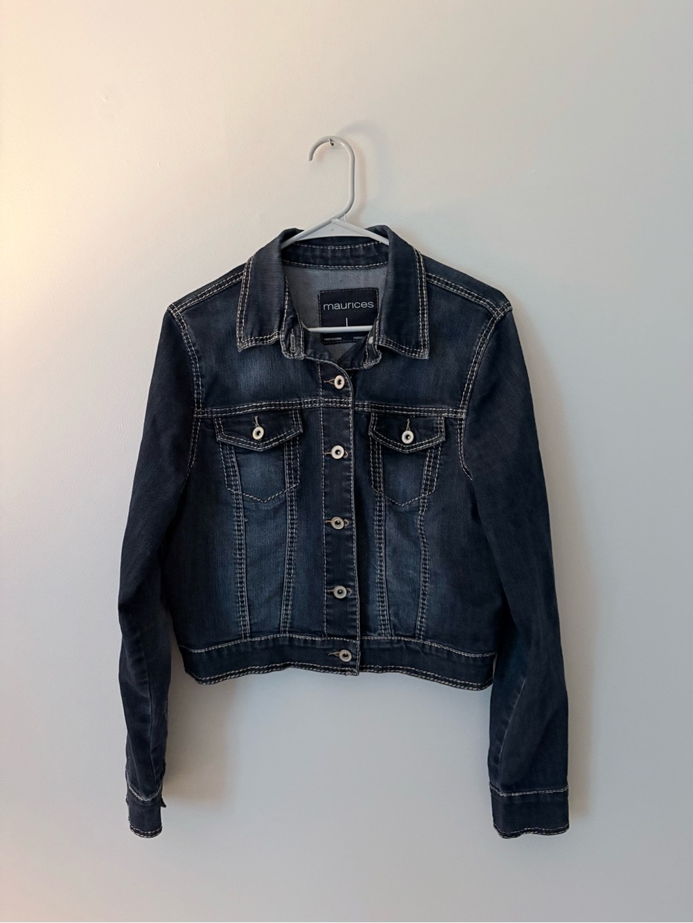Maurices Dark Wash Denim Jacket, Large